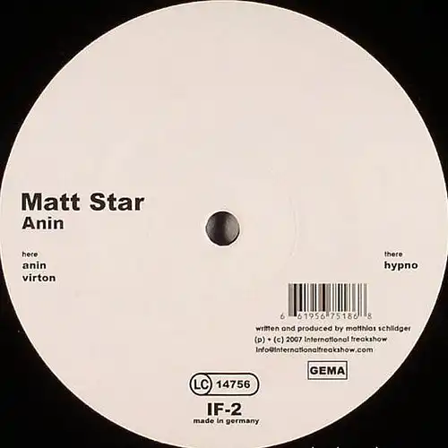 12inch - Matt Star Anin / Virton / Hypno