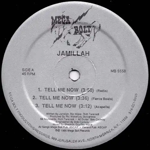 12inch - Jamillah Tell Me Now