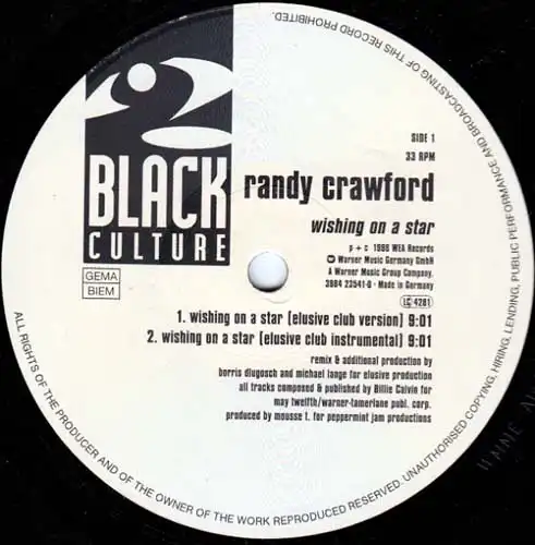 12inch - Crawford, Randy Wishing On A Star