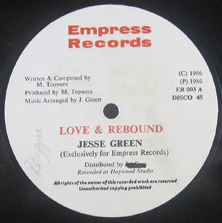 12inch - Green, Jesse Love & Rebound / Dubbing With Marge