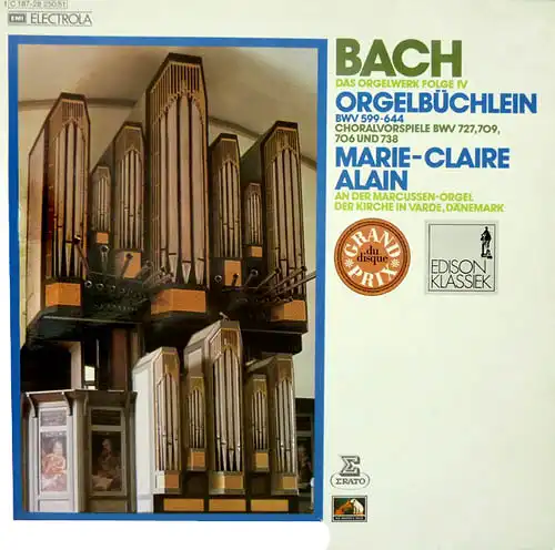 2LP - Alain, Marie-Claire plays Johann Sebastian Bach Das Orgelwerk Folge IV, Orgelb