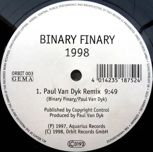 12inch - Binary Finary 1998