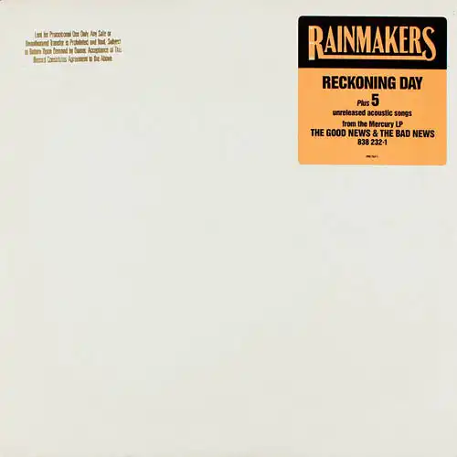 LP - Rainmakers, The Reckoning Day - Promo only