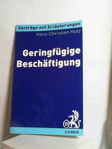 Geringfügige Beschäftigung Hotz, Hans-Christian - Hans-Christian Hotz