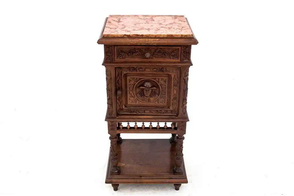 Geschnitztes antikes Schlafzimmer, Frankreich, um 1880. 1