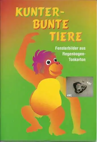 Kunterbunte Tiere, Fensterbilder aus Regenbogenpapier. 