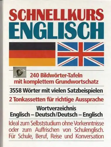 Schnellkurs Englisch, 240 Bildwörter Tafeln. 