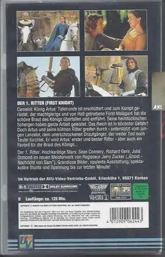 Der 1. Ritter, first knight, VHS Kassette