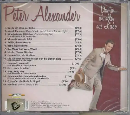 Das Tu Ich Alles aus Liebe, Alexander Peter, CD