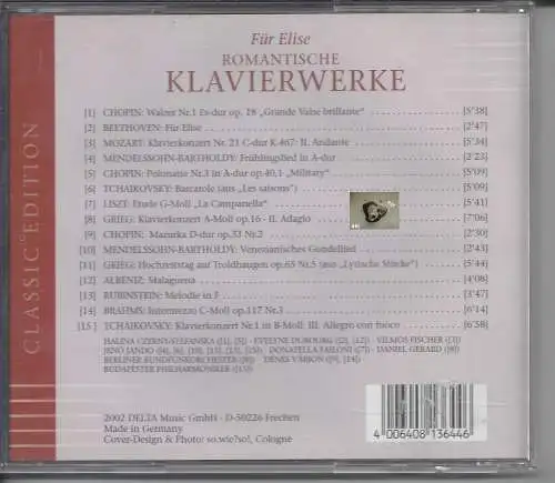 Für Elise, Romantische Klavierwerke, CD