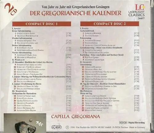 Der gregorianische Kalender, CD