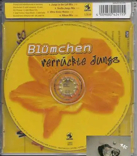 Blümchen, verrückte Jungs, CD Single