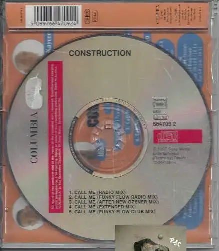 Construction, Call me, Single CD