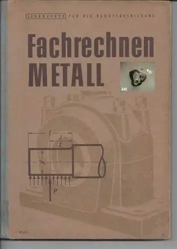 Fachrechnen Metall, Berufsausbildung. 