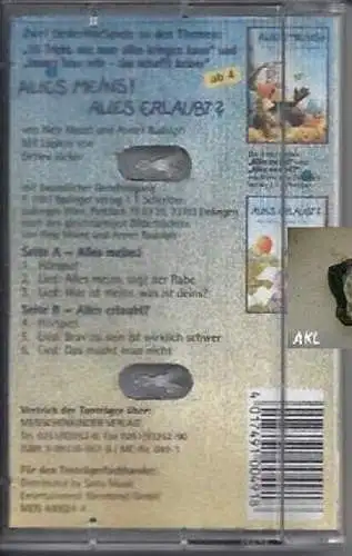 Alles meins, alles erlaubt, Kassette, MC