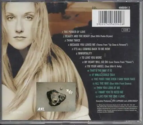 Celine Dion, all the way, CD