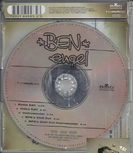 Ben, engel, Single CD