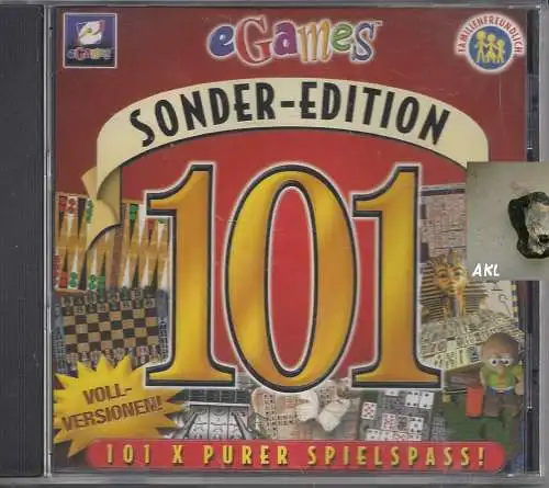 Sonder Edition, eGames, 101 x purer Spielspass, Vollversion, CD