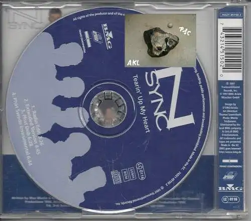 N Sync, Tearin up my heart, Single CD
