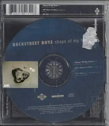 Backstreet boys, shape of my heart, Single CD