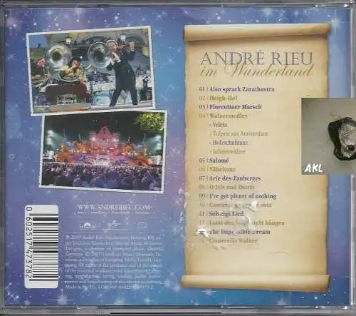 Andre Rieu im Wunderland 1, CD