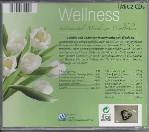 Wellness, Instrumental Musik zum Wohlfühlen, grün, CD