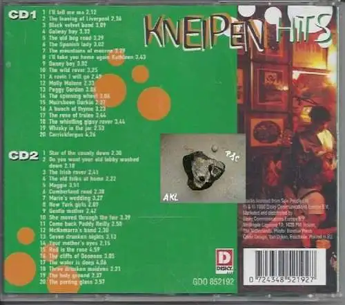 Kneipen Irish Folk, The irish boys, CD