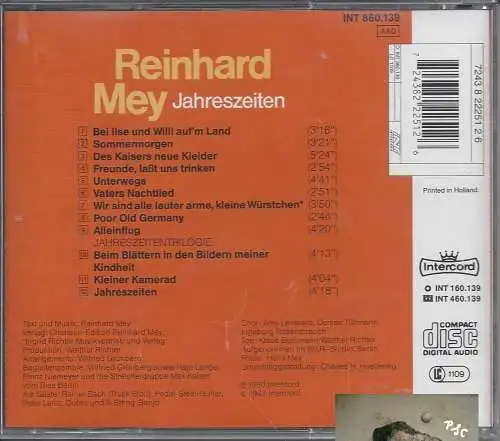 Reinhard Mey, Jahreszeiten, CD