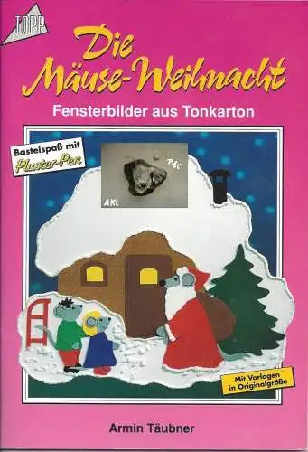 Die Mäuse Weihnacht, Fensterbilder aus Tonkarton, basteln. 