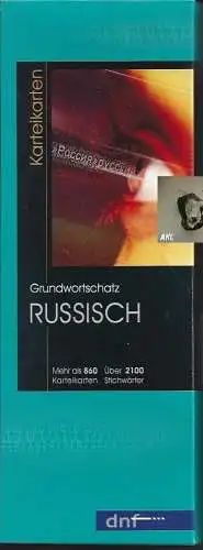 Grundwortschatz Russisch, Karteikarten. 