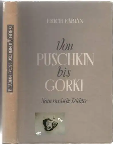 Erich Fabian: Von Puschkin bis Gorki, Neun russische Dichter. 