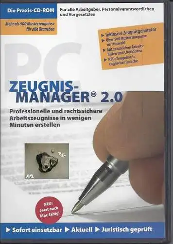 Zeugnismanager 2.0, CD-ROM. 