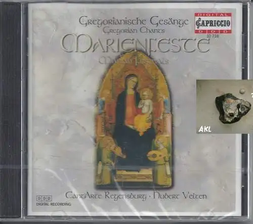 Gregorianische Gesänge, an Marienfesten, Cantarte Regensburg, 1 CD