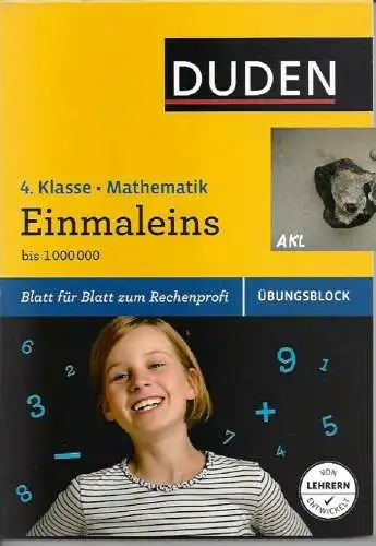 Einmaleins bis , 4. Klasse, Mathematik, Übungsblock. 