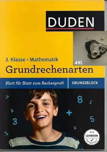 Grundrechenarten, 3. Klasse, Mathematik, Übungsblock. 