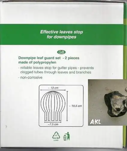 2 STÜCK Fallrohrschutz Laubschutz Regenrohrschutz