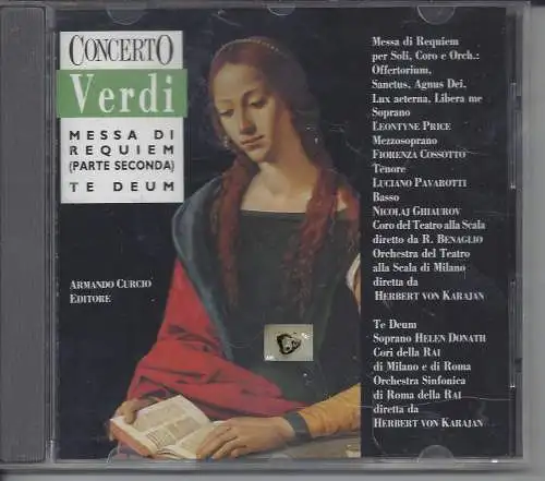 Concerto Verdi, Messa di requiem te deum, CD