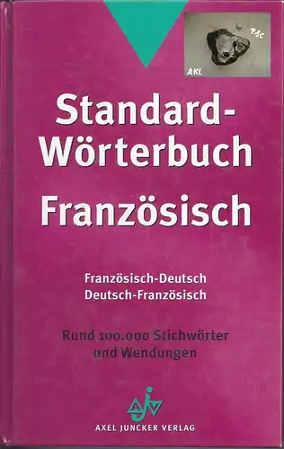 Standard Wörterbuch Französisch, ca. 100000 Stichwörter. 