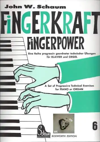Fingerkraft, Powerkraft 6, für Klavier und Orgel. 