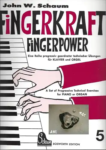Fingerkraft, Powerkraft 5,  für Klavier und Orgel. 
