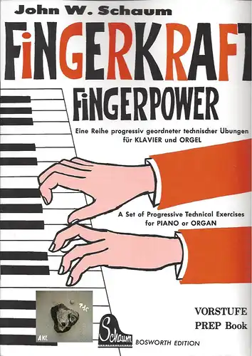 Fingerkraft, Powerkraft, Vorstufe, für Klavier und Orgel. 