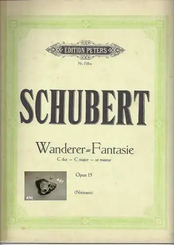 Schubert: Wanderer Fantasie, C dur, Opus 15, Edition Peters Nr. 716a. 