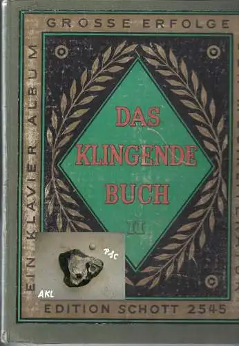Das klingende Buch II, Edition Schott 2545, für Klavier.