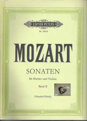 Mozart: Sonaten für Klavier und Violine, Band II, Edition Nr. 3315b. 