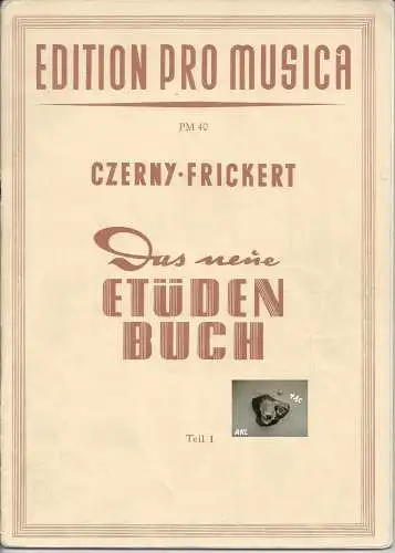 Czerny, Frickert: Das neue Etüdenbuch, Teil 1. 