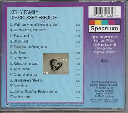 The Kelly Family, Die großen Erfolge, CD