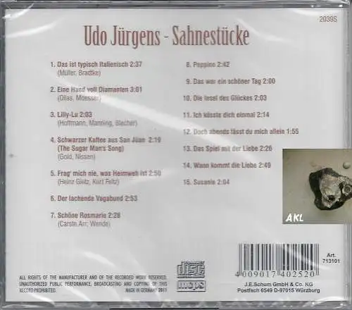 Udo Jürgens, Sahnestücke, CD