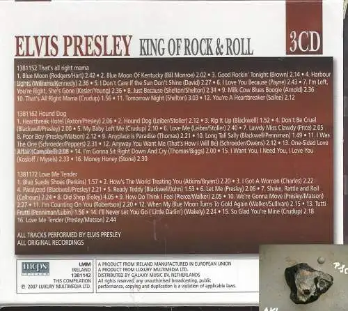 Elvis Presley, King of Rock & Roll, CD