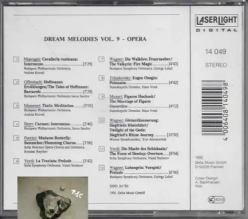 Dream Melodies, Vol 9, Opera, CD