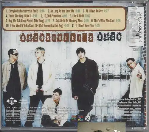 backstreet boys, backstreet back, CD